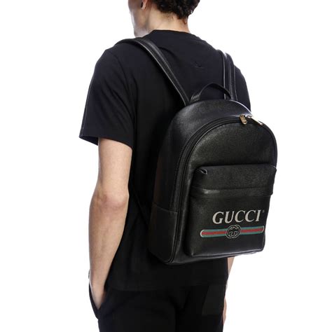 Zaini Gucci in Pelle Nero .